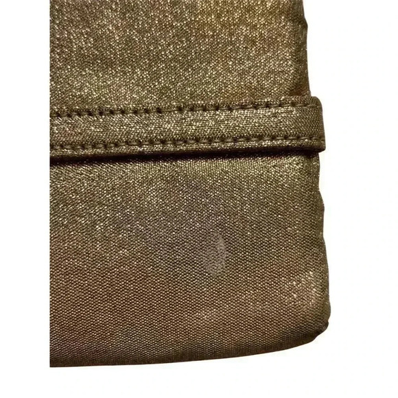 Admiral Vintage Gold Metallic Clutch with Ornate Clasp Formal Bag - Picture 6 of 6